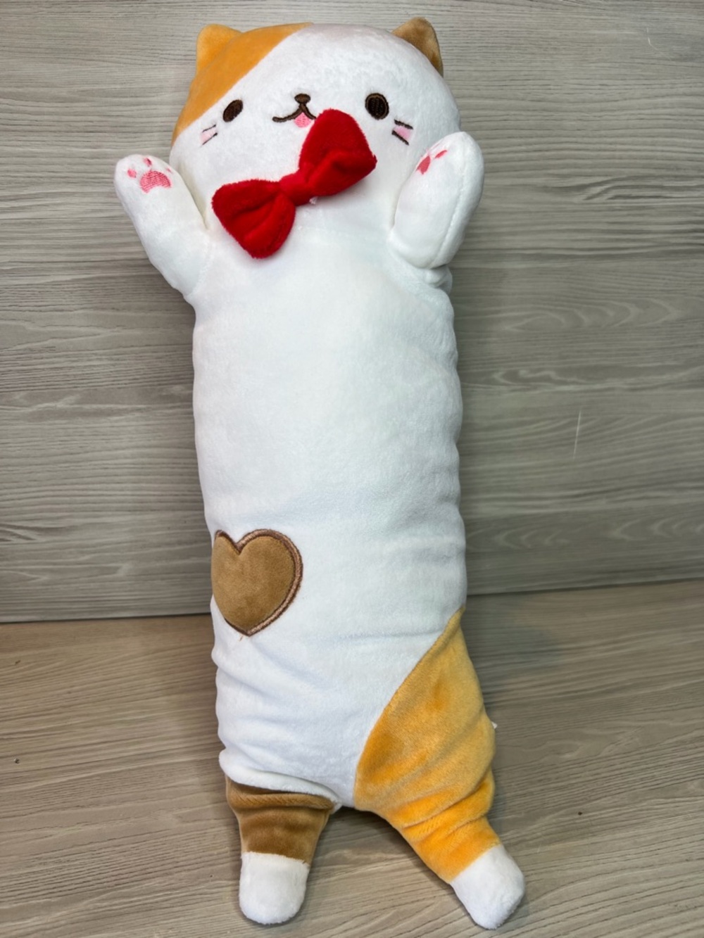 Mochifuwa Nobashite Nyanko Long Cat Plush 16" Calico Kawaii SK Japan Import